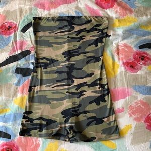 Army Print Romper.